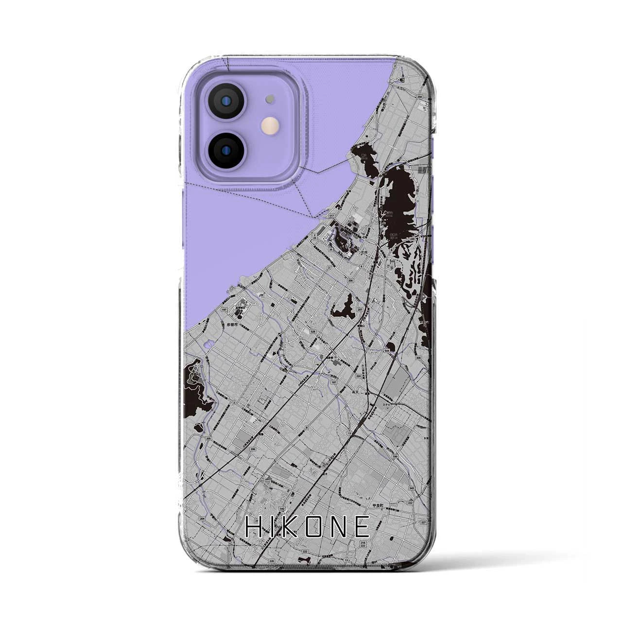 【彦根(滋賀県)】地図柄iPhoneケース(クリアタイプ)