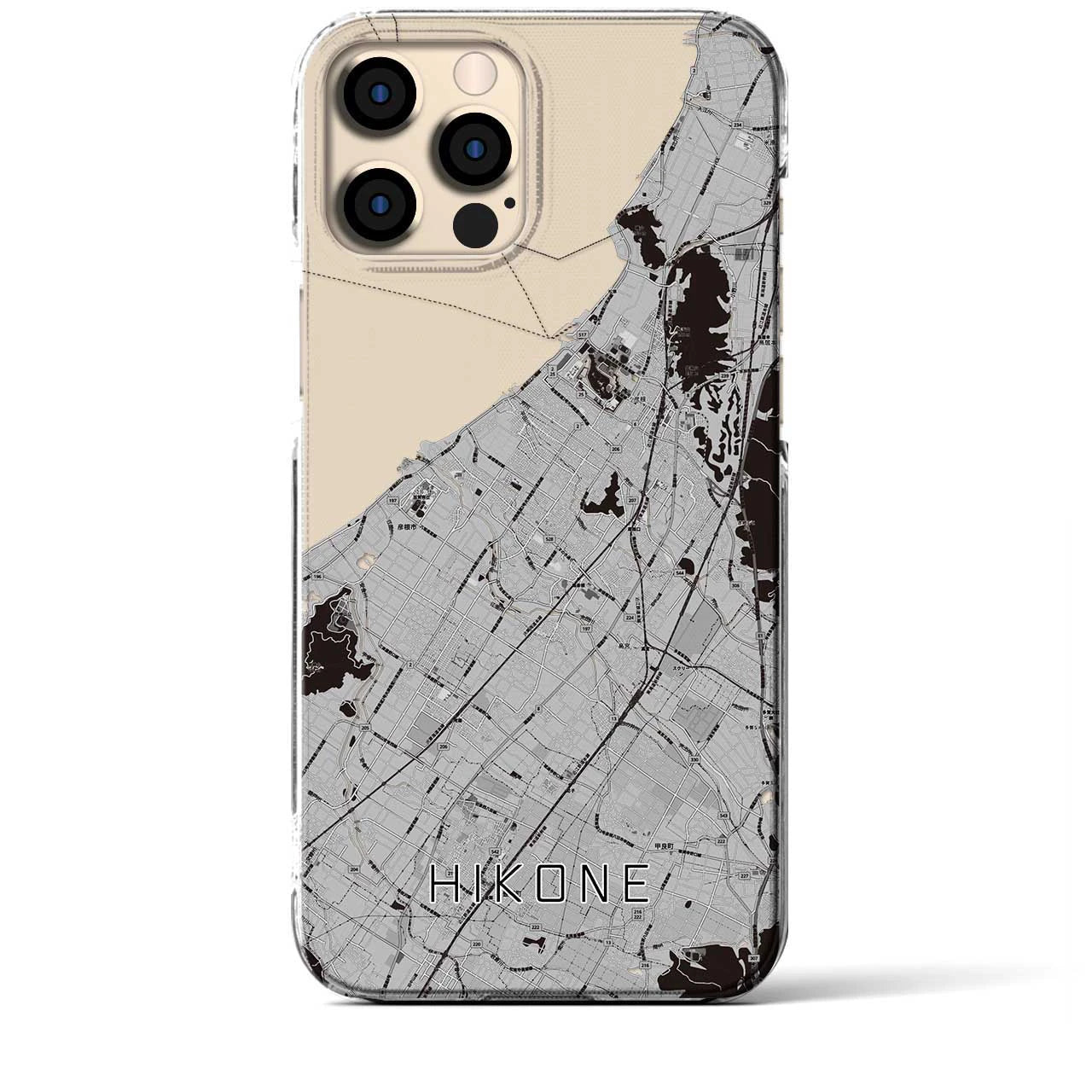 【彦根(滋賀県)】地図柄iPhoneケース(クリアタイプ)