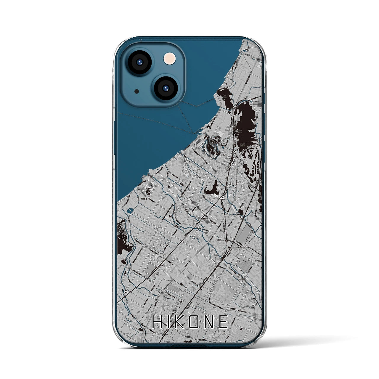 【彦根(滋賀県)】地図柄iPhoneケース(クリアタイプ)