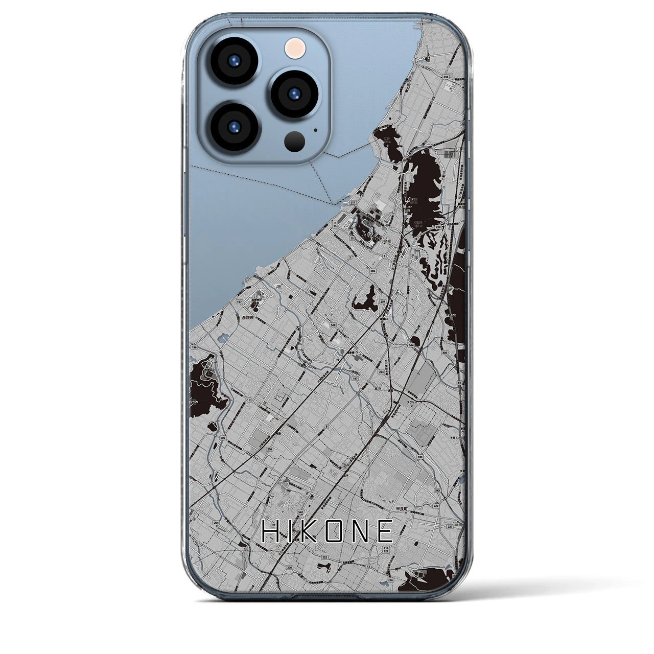 【彦根(滋賀県)】地図柄iPhoneケース(クリアタイプ)