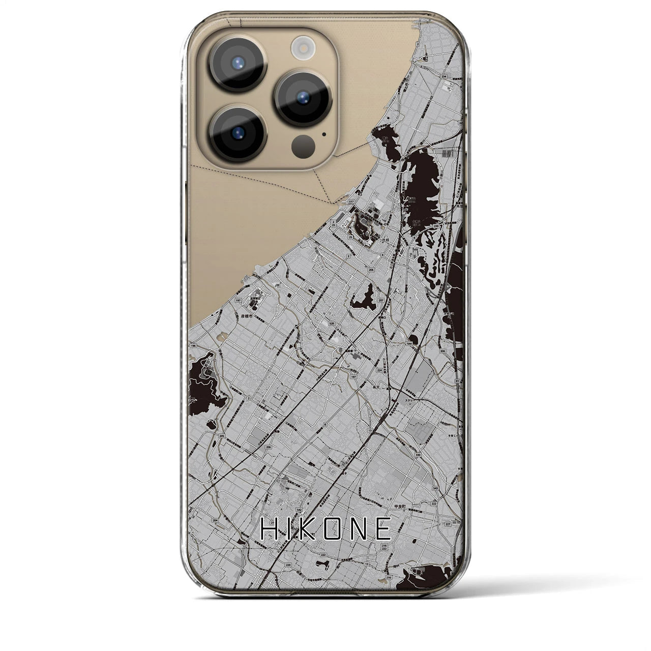 【彦根(滋賀県)】地図柄iPhoneケース(クリアタイプ)