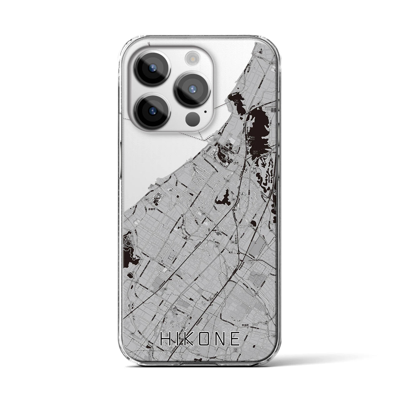 【彦根(滋賀県)】地図柄iPhoneケース(クリアタイプ)