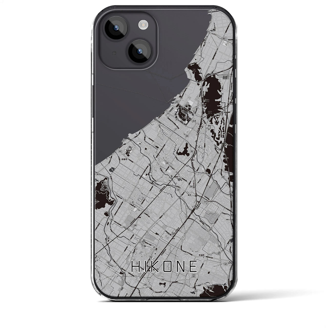 【彦根(滋賀県)】地図柄iPhoneケース(クリアタイプ)