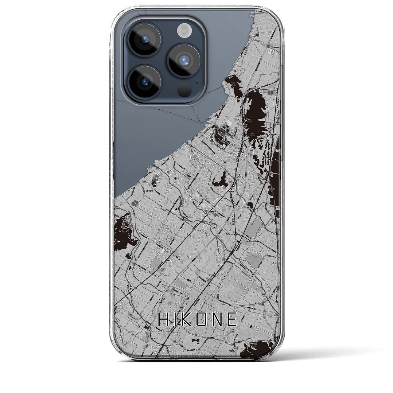 【彦根(滋賀県)】地図柄iPhoneケース(クリアタイプ)