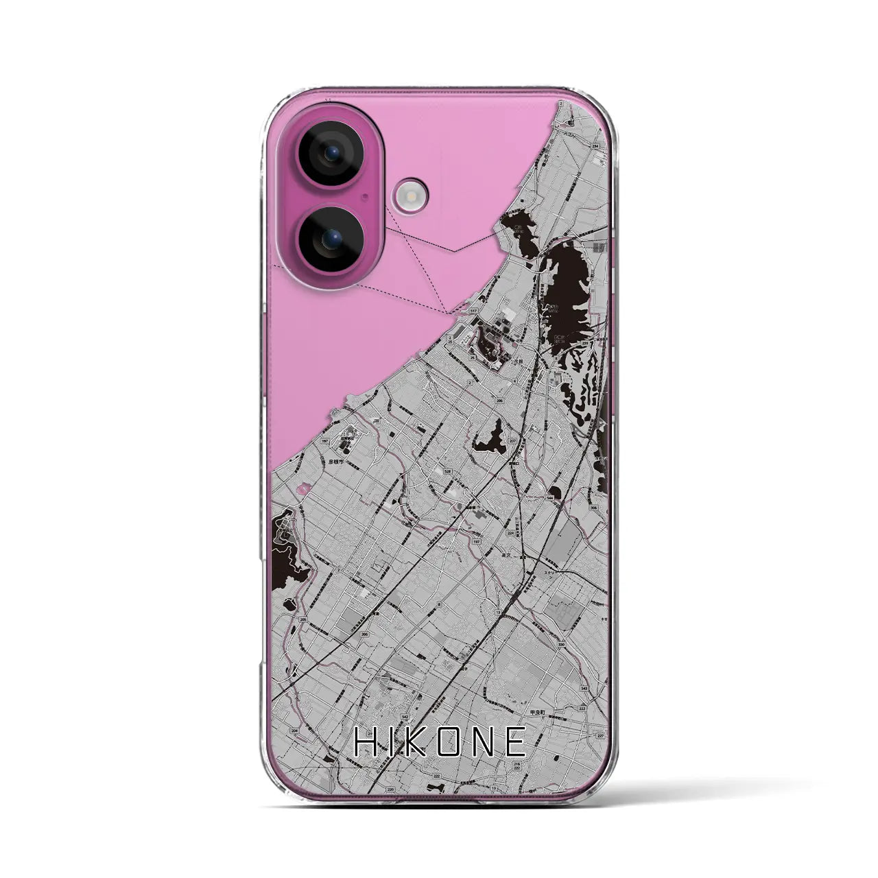 【彦根(滋賀県)】地図柄iPhoneケース(クリアタイプ)