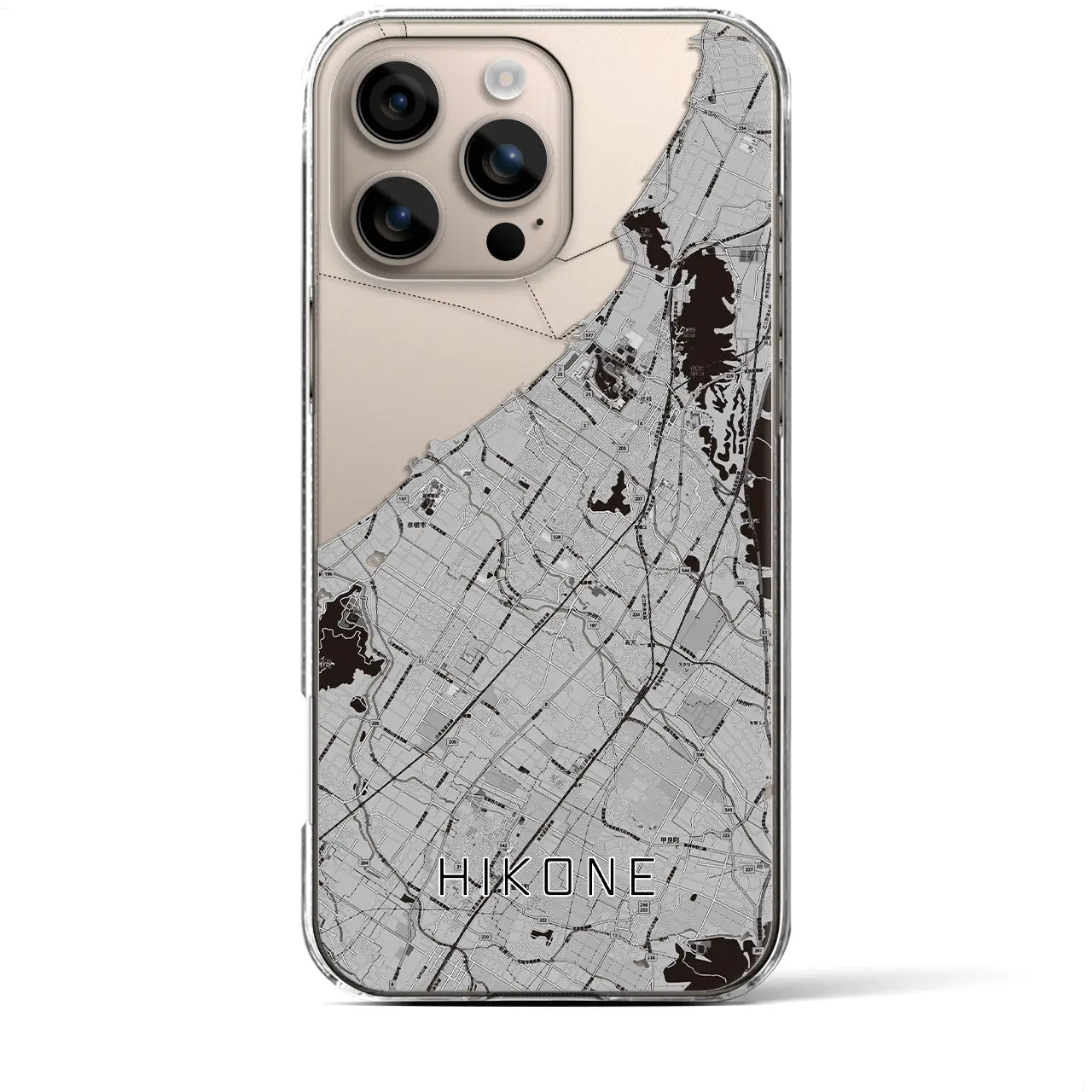 【彦根(滋賀県)】地図柄iPhoneケース(クリアタイプ)