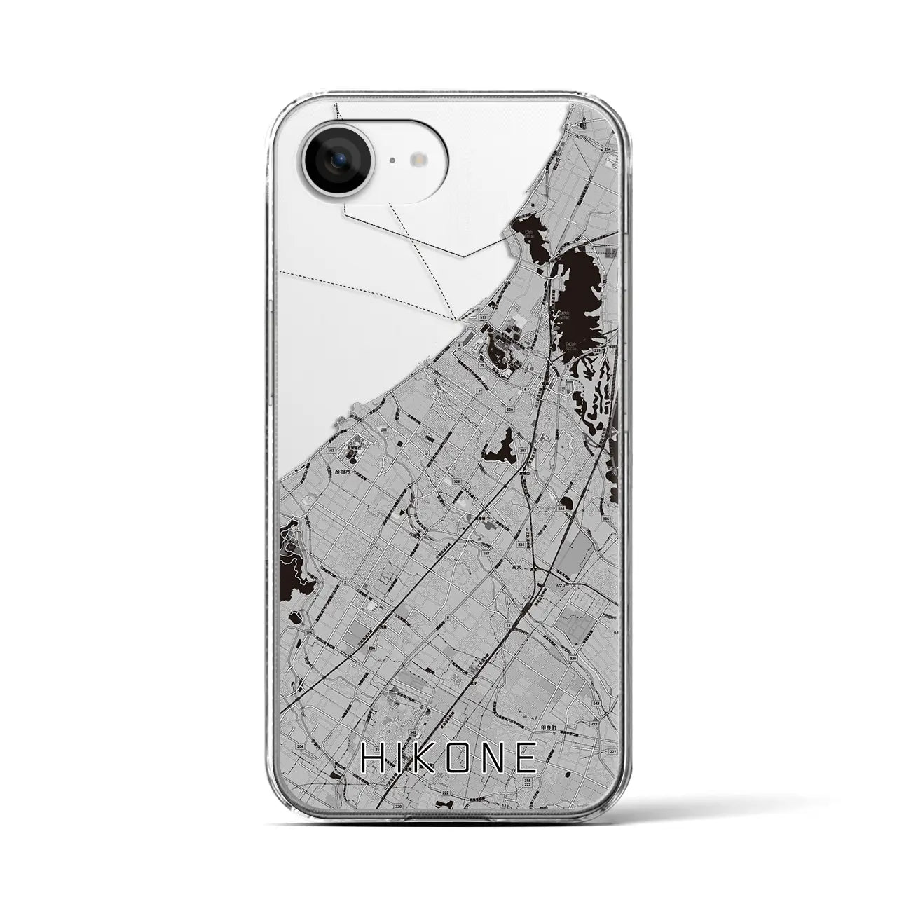 【彦根(滋賀県)】地図柄iPhoneケース(クリアタイプ)