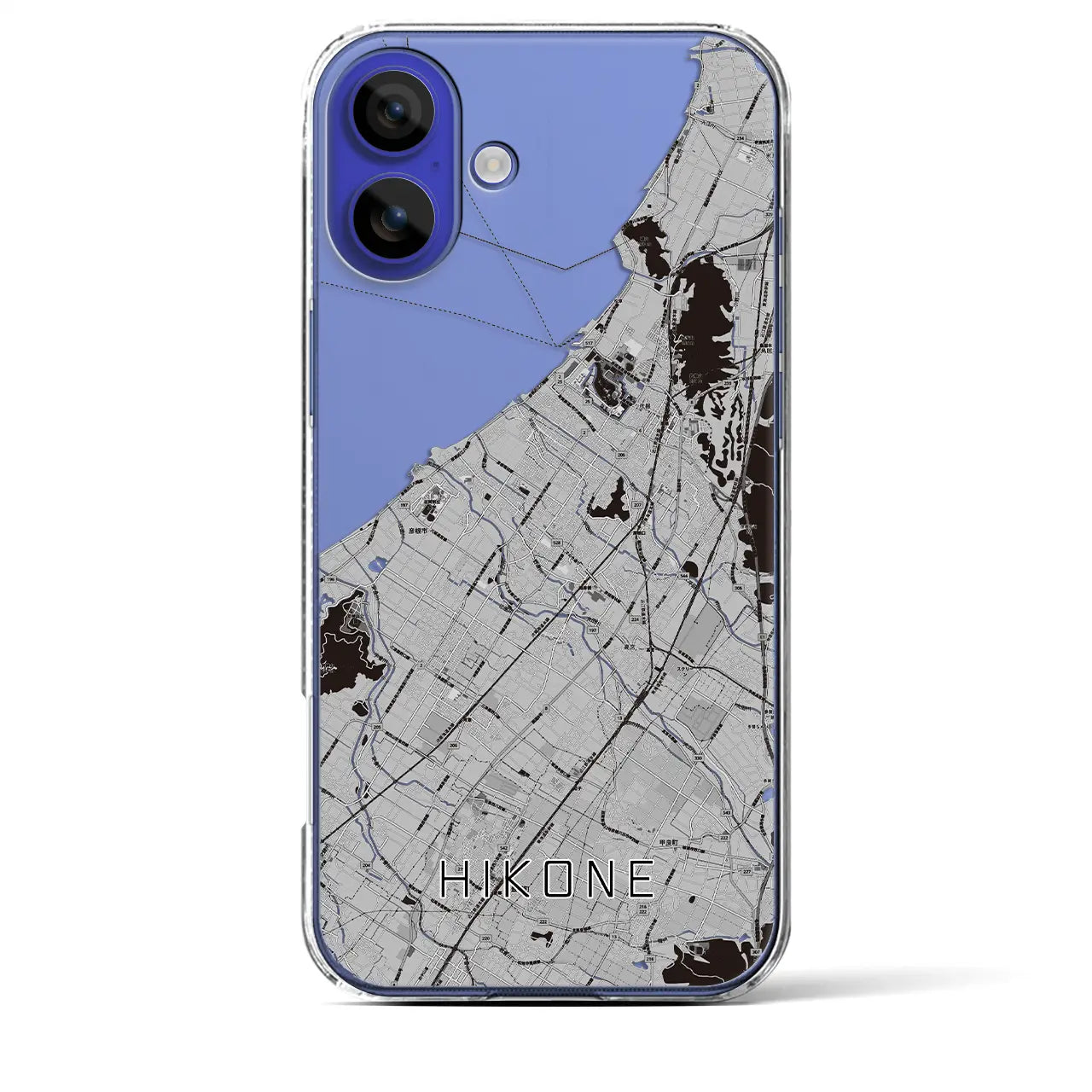 【彦根(滋賀県)】地図柄iPhoneケース(クリアタイプ)