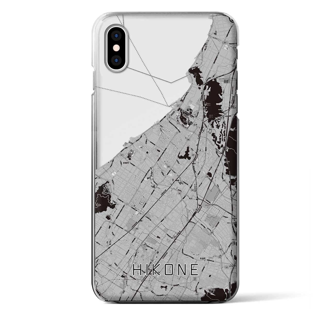 【彦根(滋賀県)】地図柄iPhoneケース(クリアタイプ)