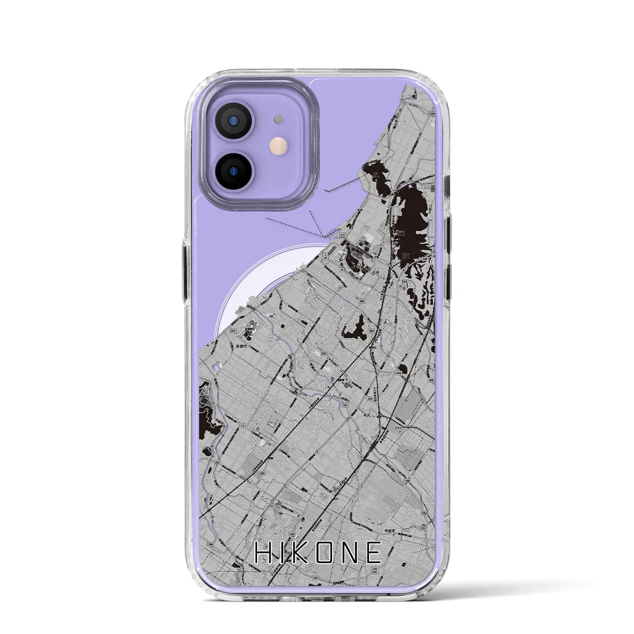 【彦根(滋賀県)】地図柄iPhoneケース(MagSafeタイプ)