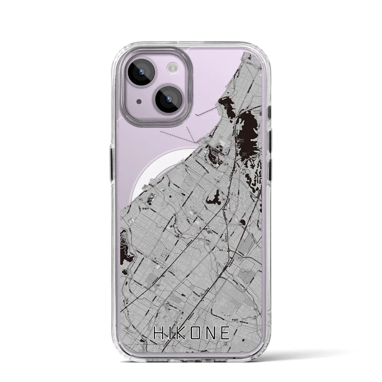 【彦根(滋賀県)】地図柄iPhoneケース(MagSafeタイプ)