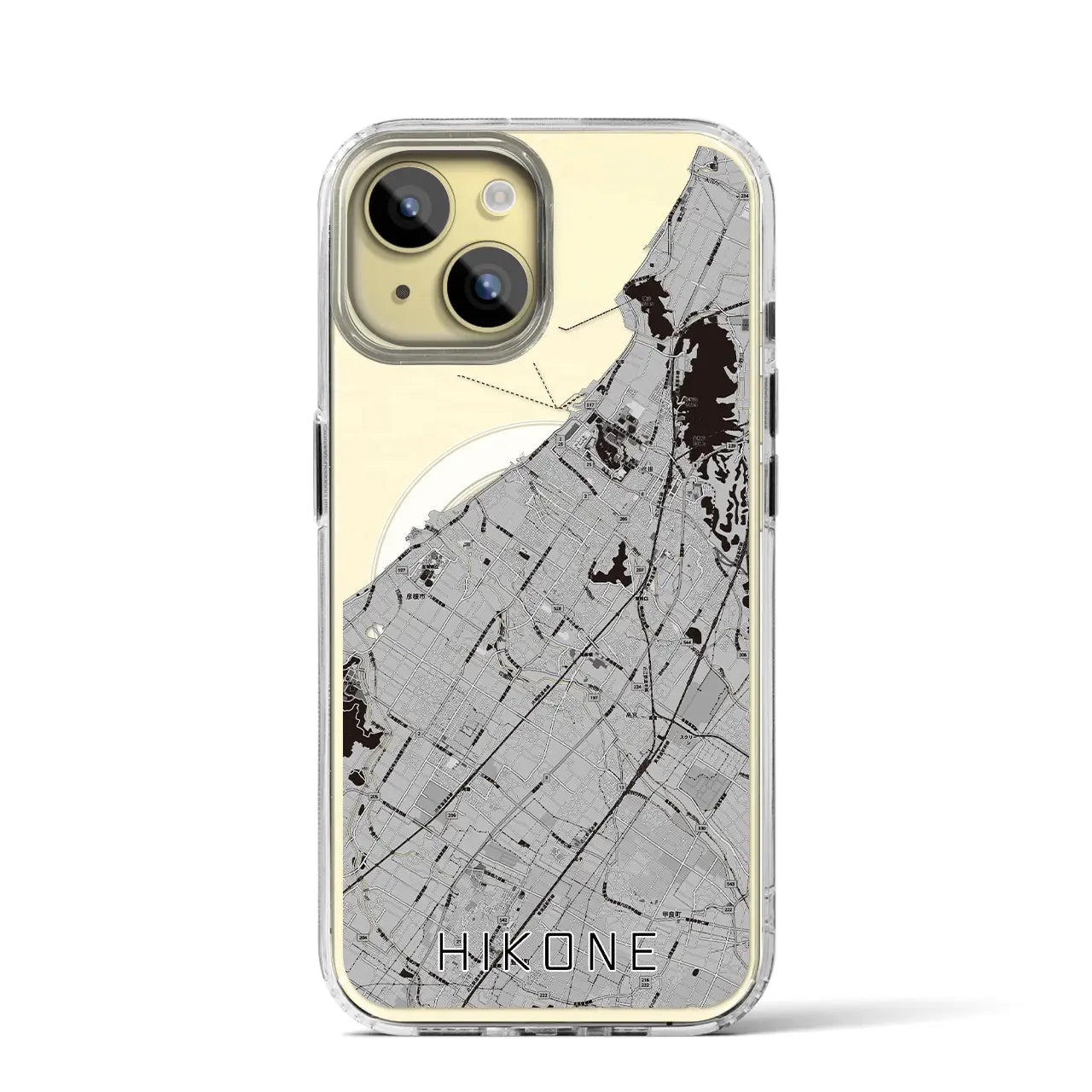 【彦根(滋賀県)】地図柄iPhoneケース(MagSafeタイプ)