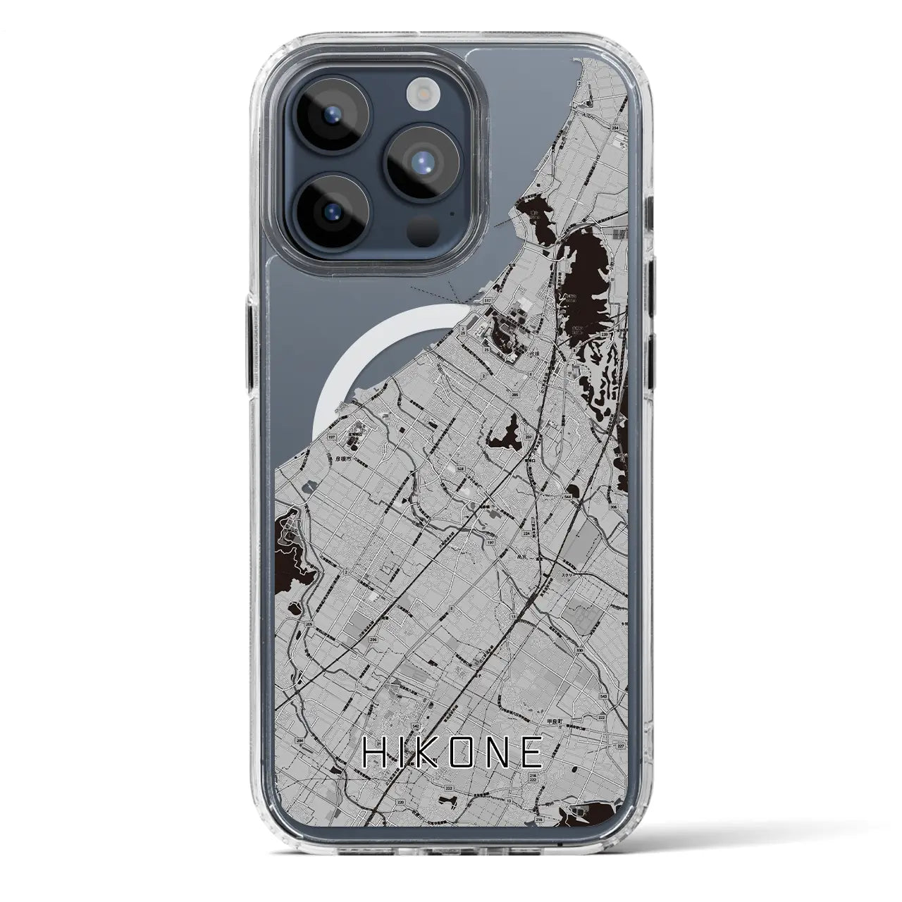 【彦根(滋賀県)】地図柄iPhoneケース(MagSafeタイプ)