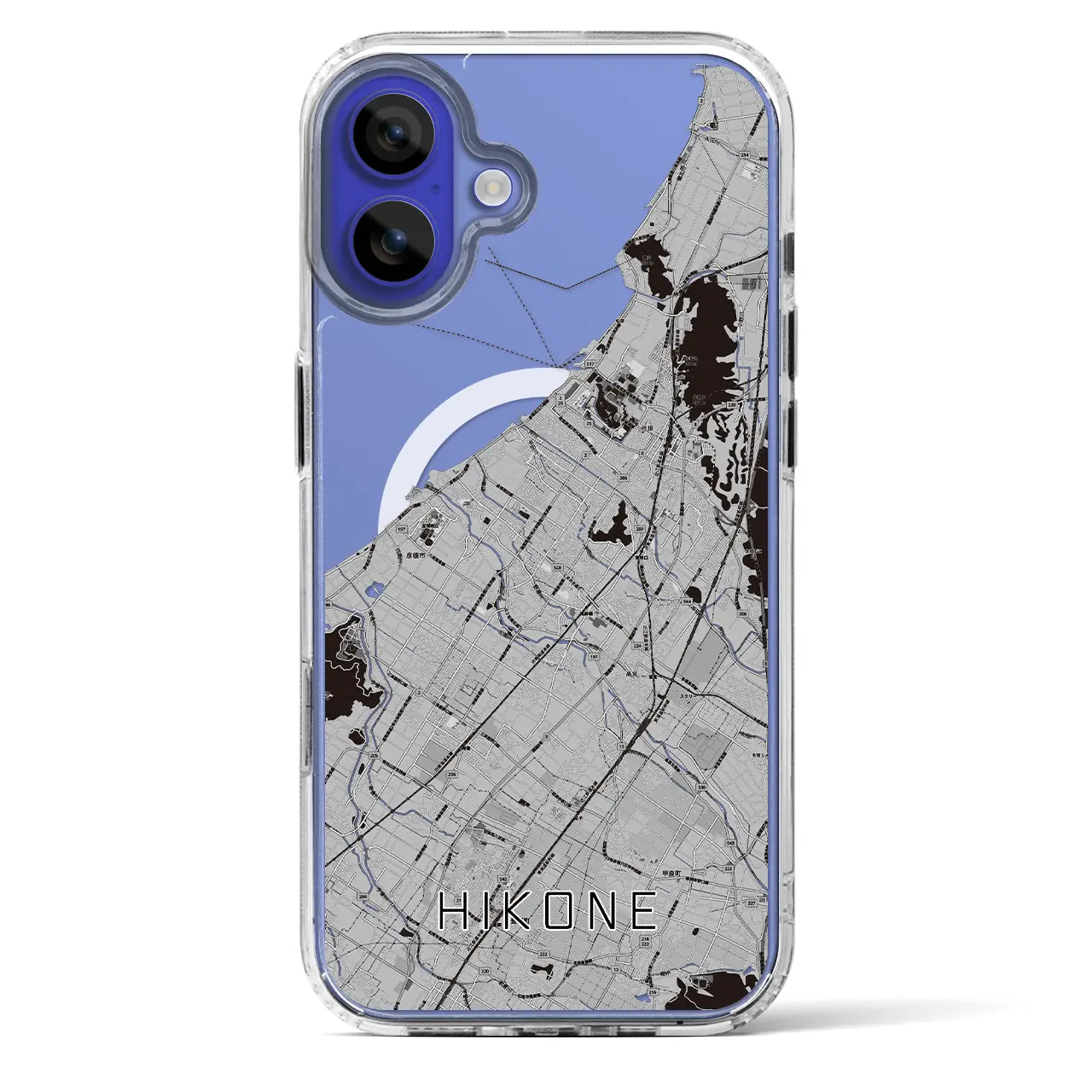 【彦根(滋賀県)】地図柄iPhoneケース(MagSafeタイプ)