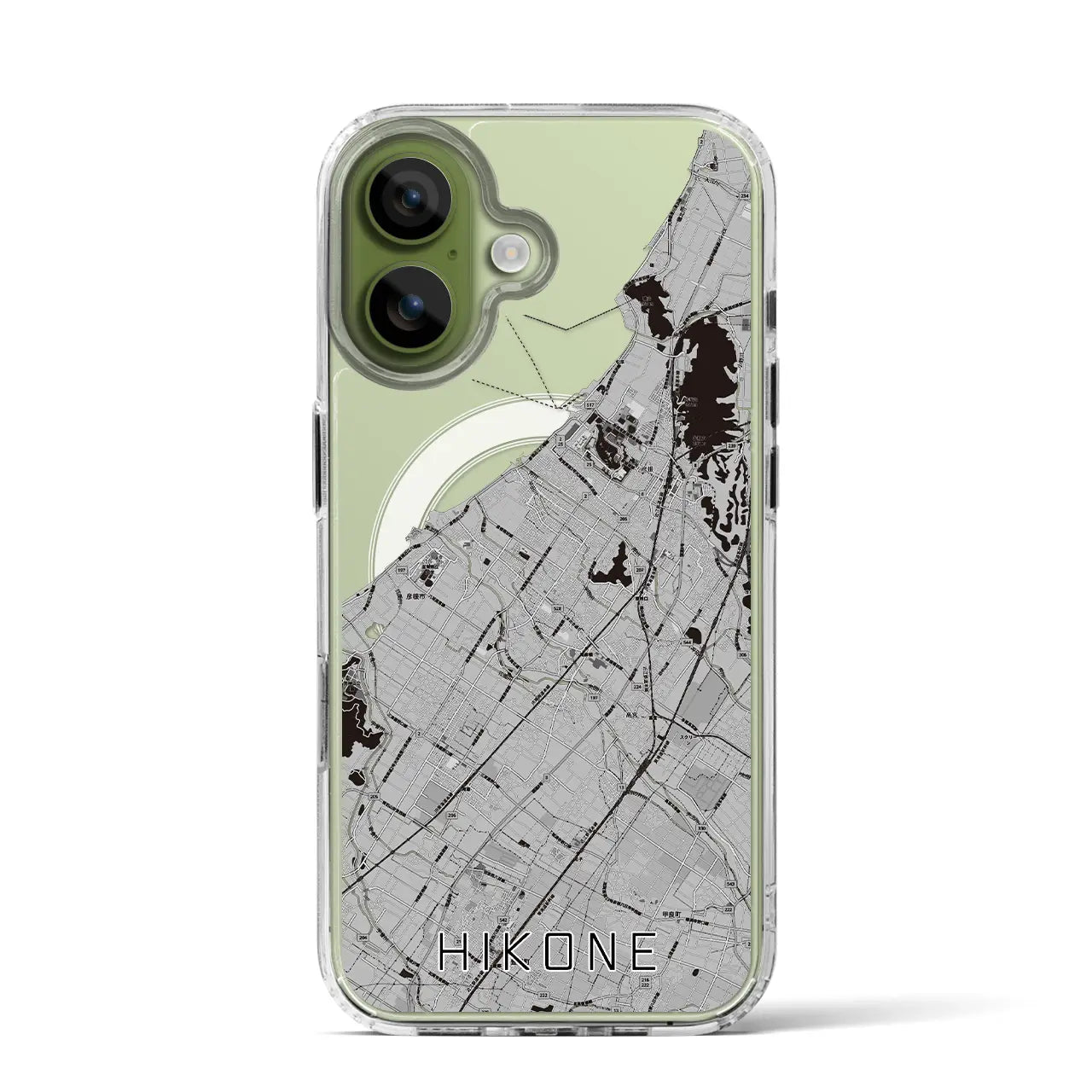 【彦根(滋賀県)】地図柄iPhoneケース(MagSafeタイプ)