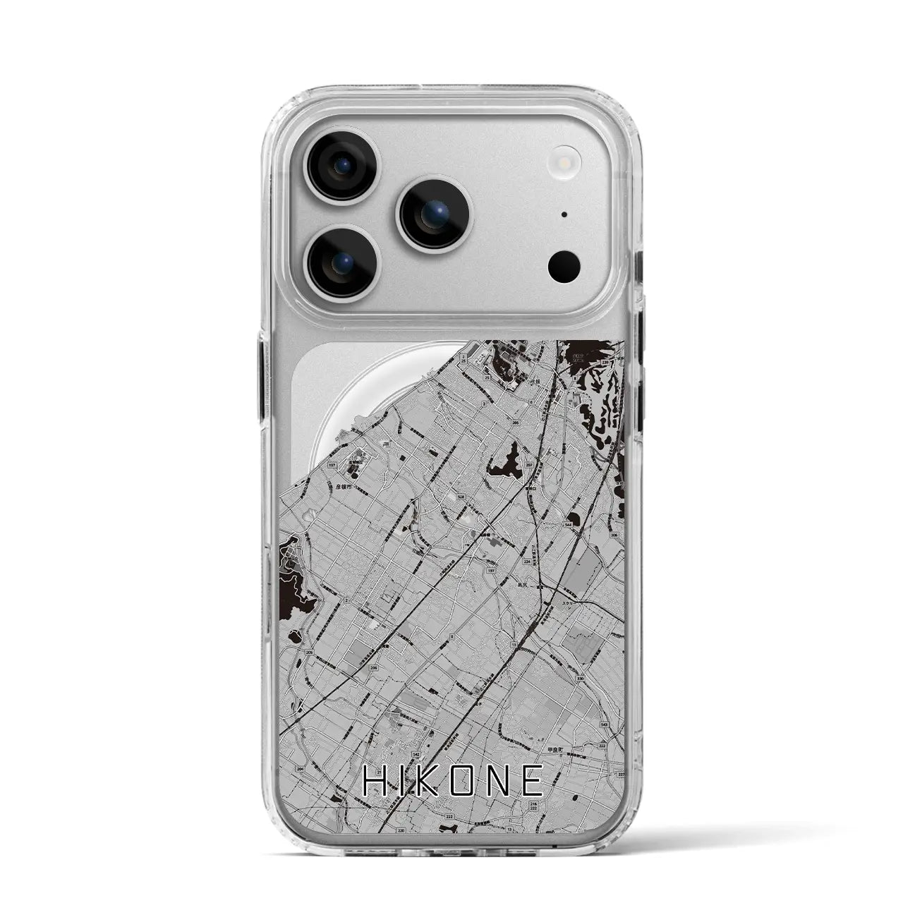 【彦根(滋賀県)】地図柄iPhoneケース(MagSafeタイプ)