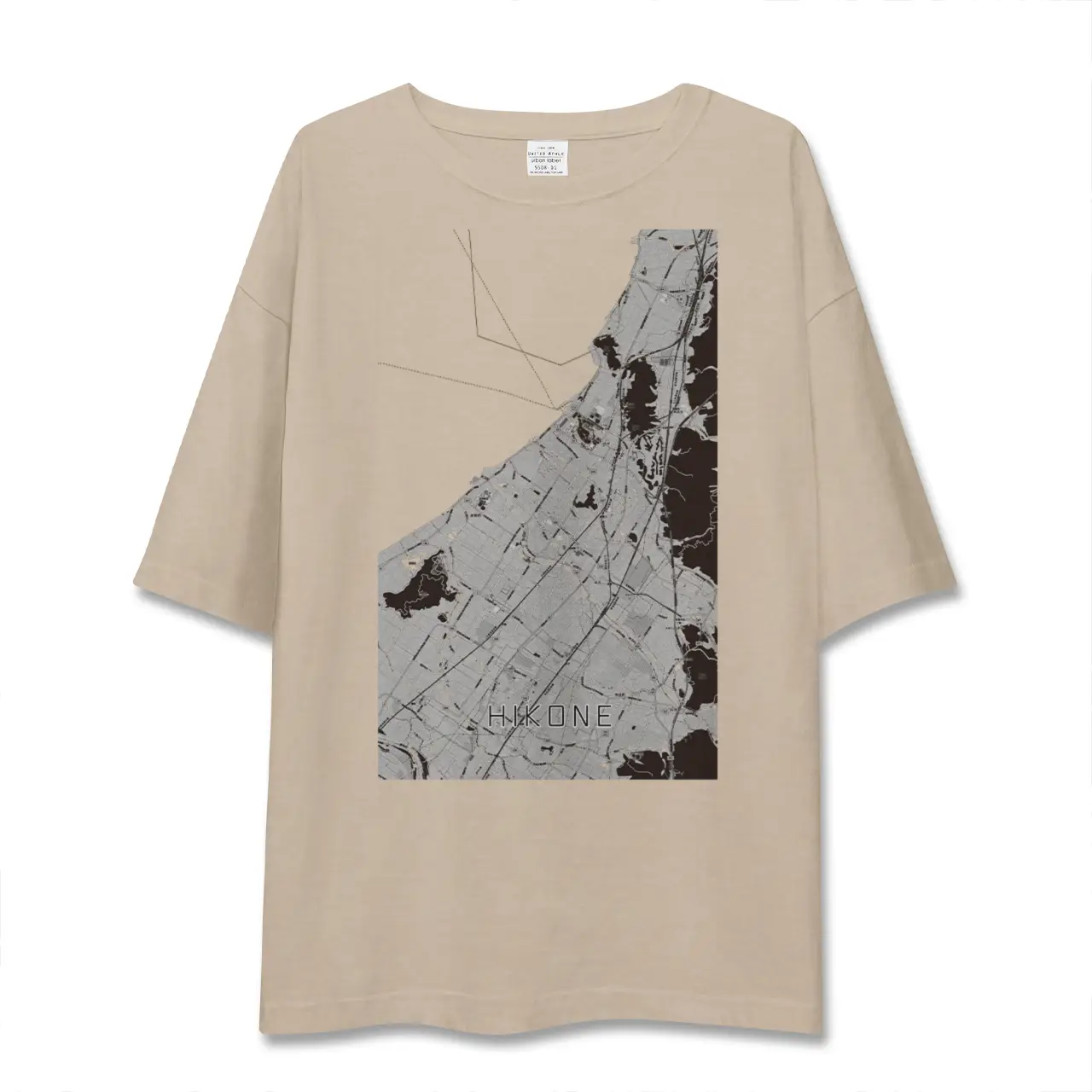 【彦根(滋賀県)】地図柄ビッグシルエットTシャツ