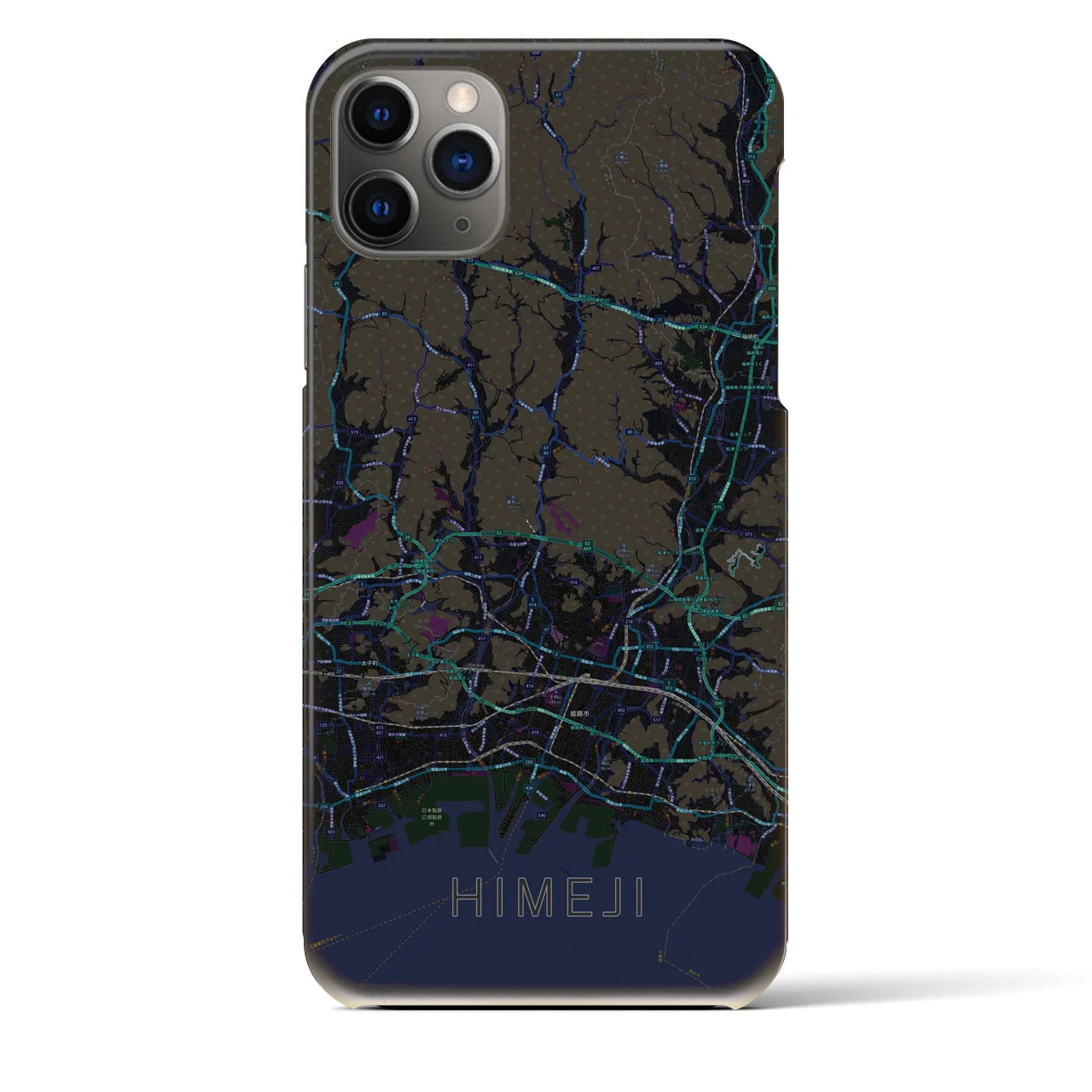 【姫路2(兵庫県)】地図柄iPhoneケース(バックカバータイプ)