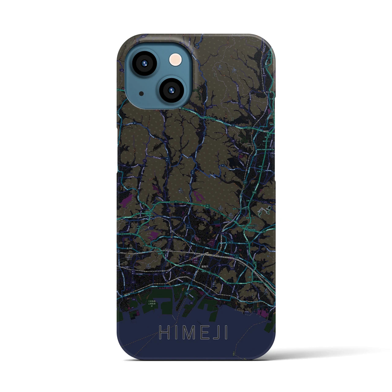 【姫路2(兵庫県)】地図柄iPhoneケース(バックカバータイプ)