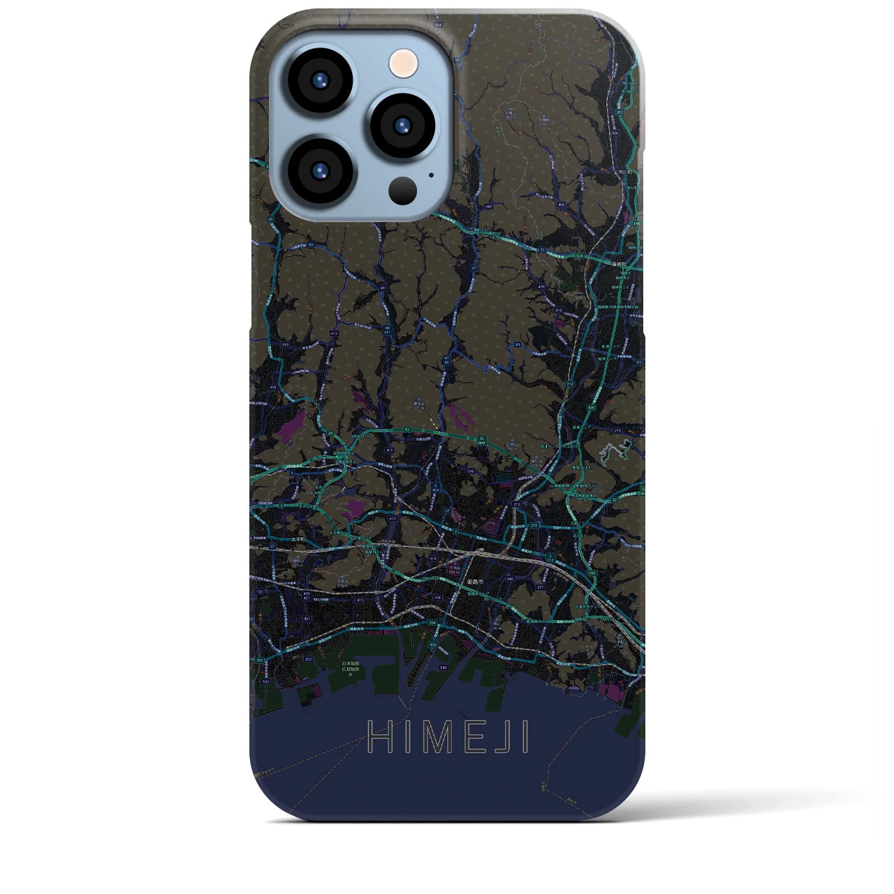 【姫路2(兵庫県)】地図柄iPhoneケース(バックカバータイプ)