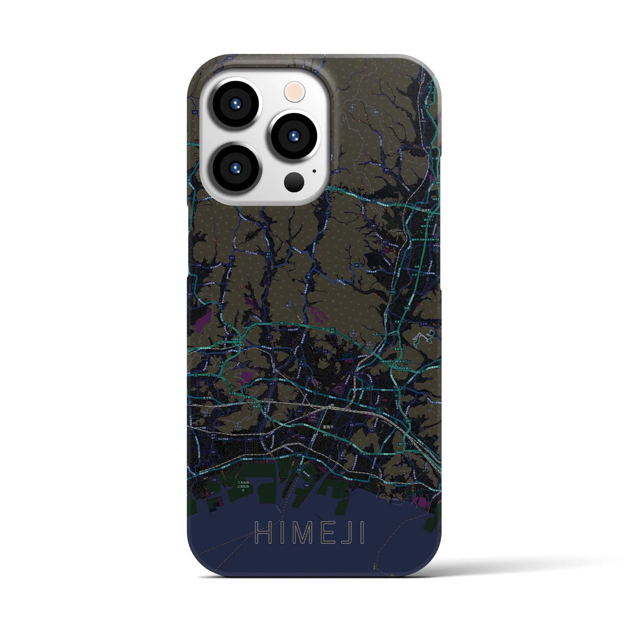 【姫路2(兵庫県)】地図柄iPhoneケース(バックカバータイプ)