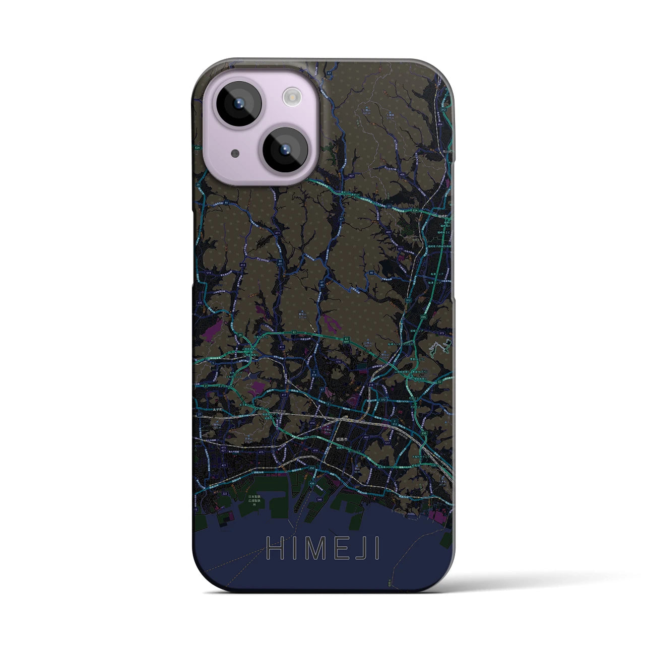 【姫路2(兵庫県)】地図柄iPhoneケース(バックカバータイプ)