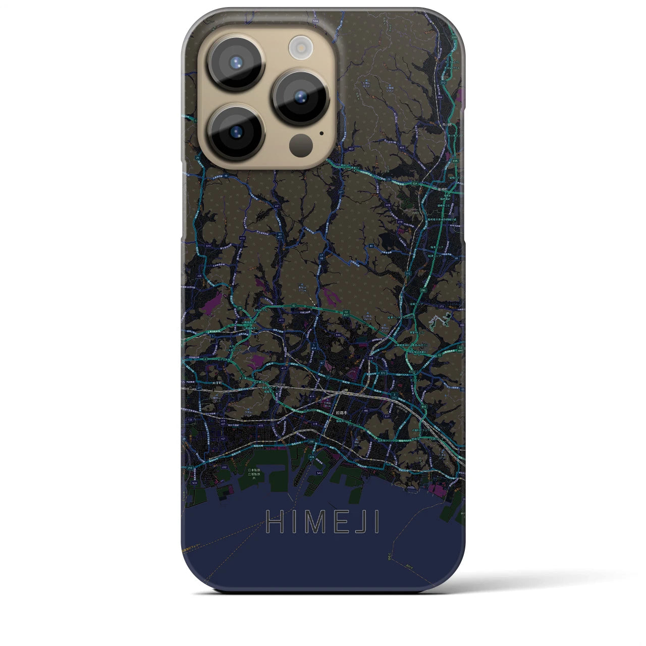 【姫路2(兵庫県)】地図柄iPhoneケース(バックカバータイプ)