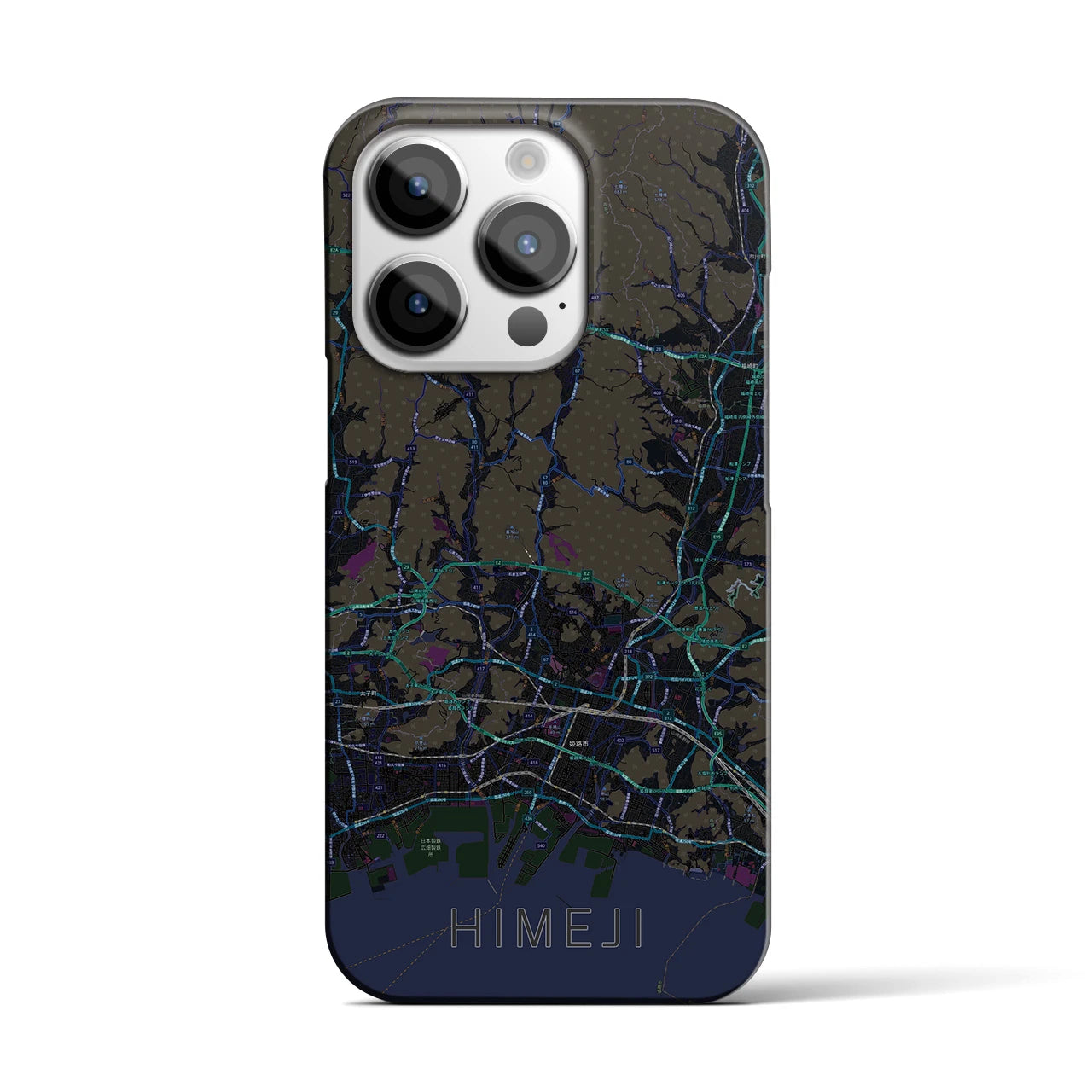 【姫路2(兵庫県)】地図柄iPhoneケース(バックカバータイプ)