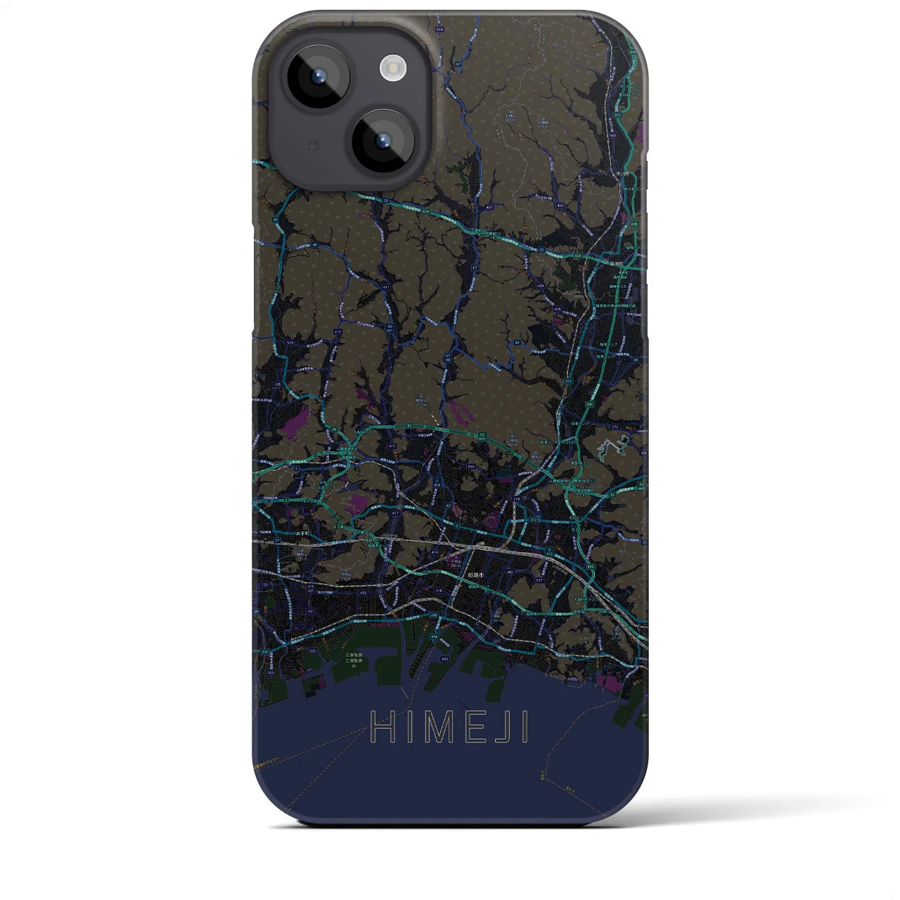 【姫路2(兵庫県)】地図柄iPhoneケース(バックカバータイプ)