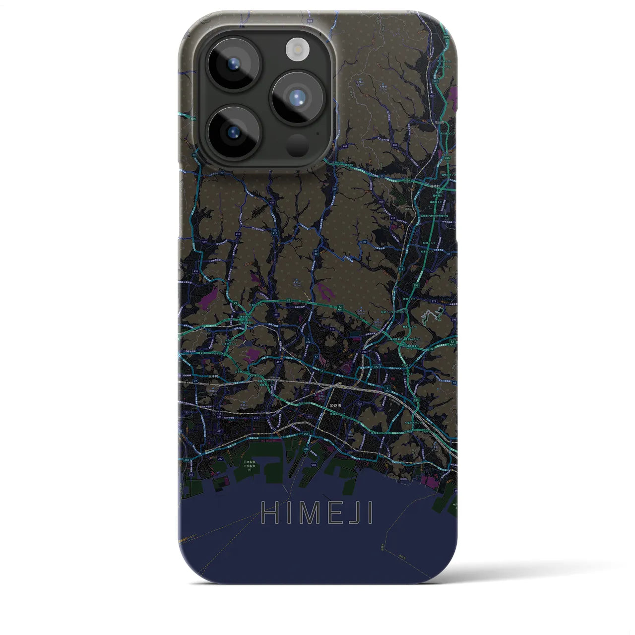 【姫路2(兵庫県)】地図柄iPhoneケース(バックカバータイプ)