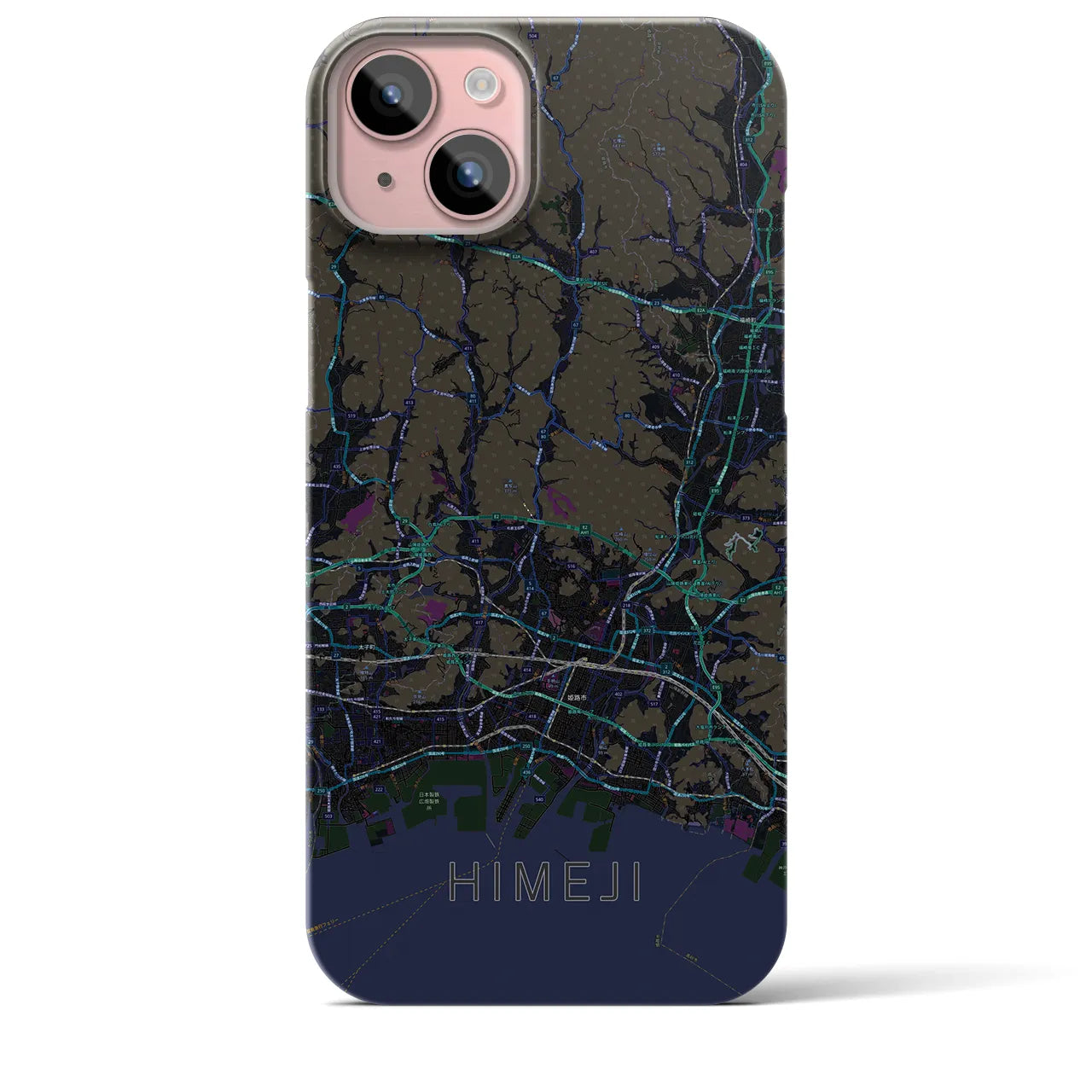 【姫路2(兵庫県)】地図柄iPhoneケース(バックカバータイプ)