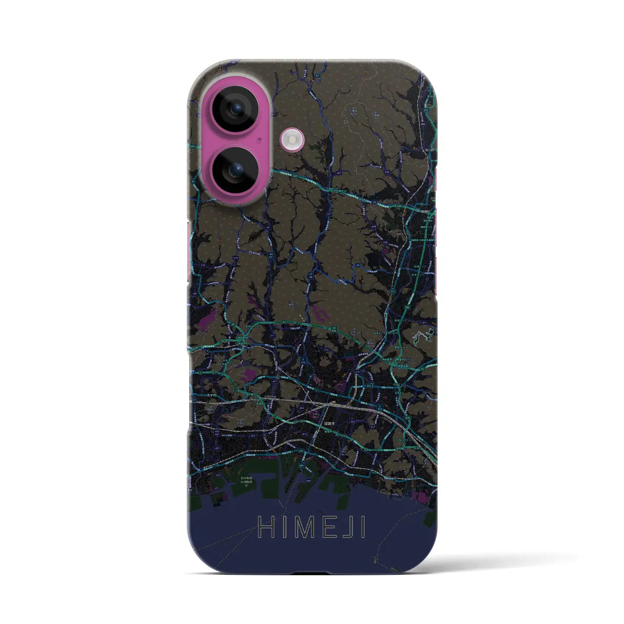 【姫路2(兵庫県)】地図柄iPhoneケース(バックカバータイプ)