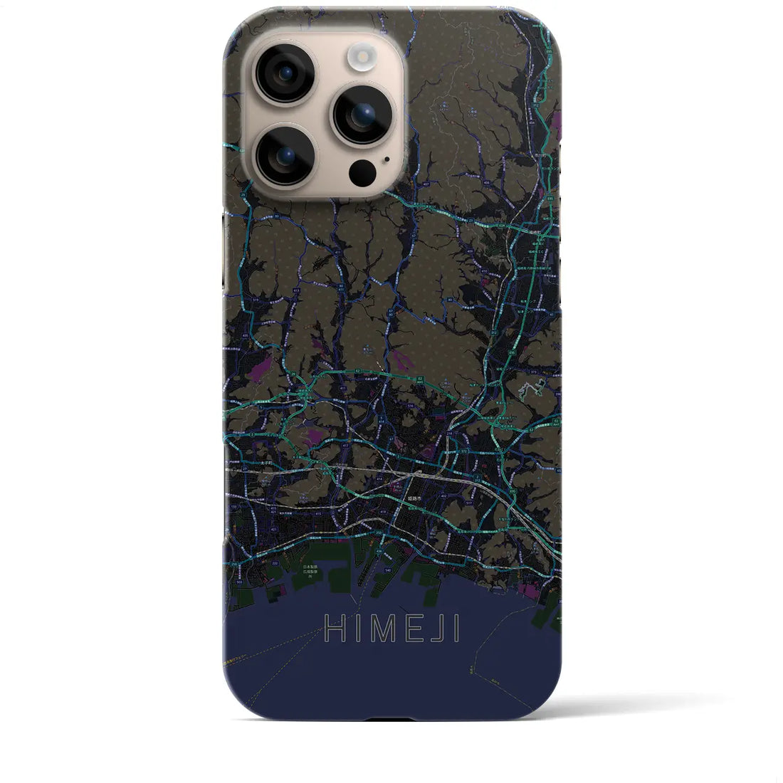 【姫路2(兵庫県)】地図柄iPhoneケース(バックカバータイプ)