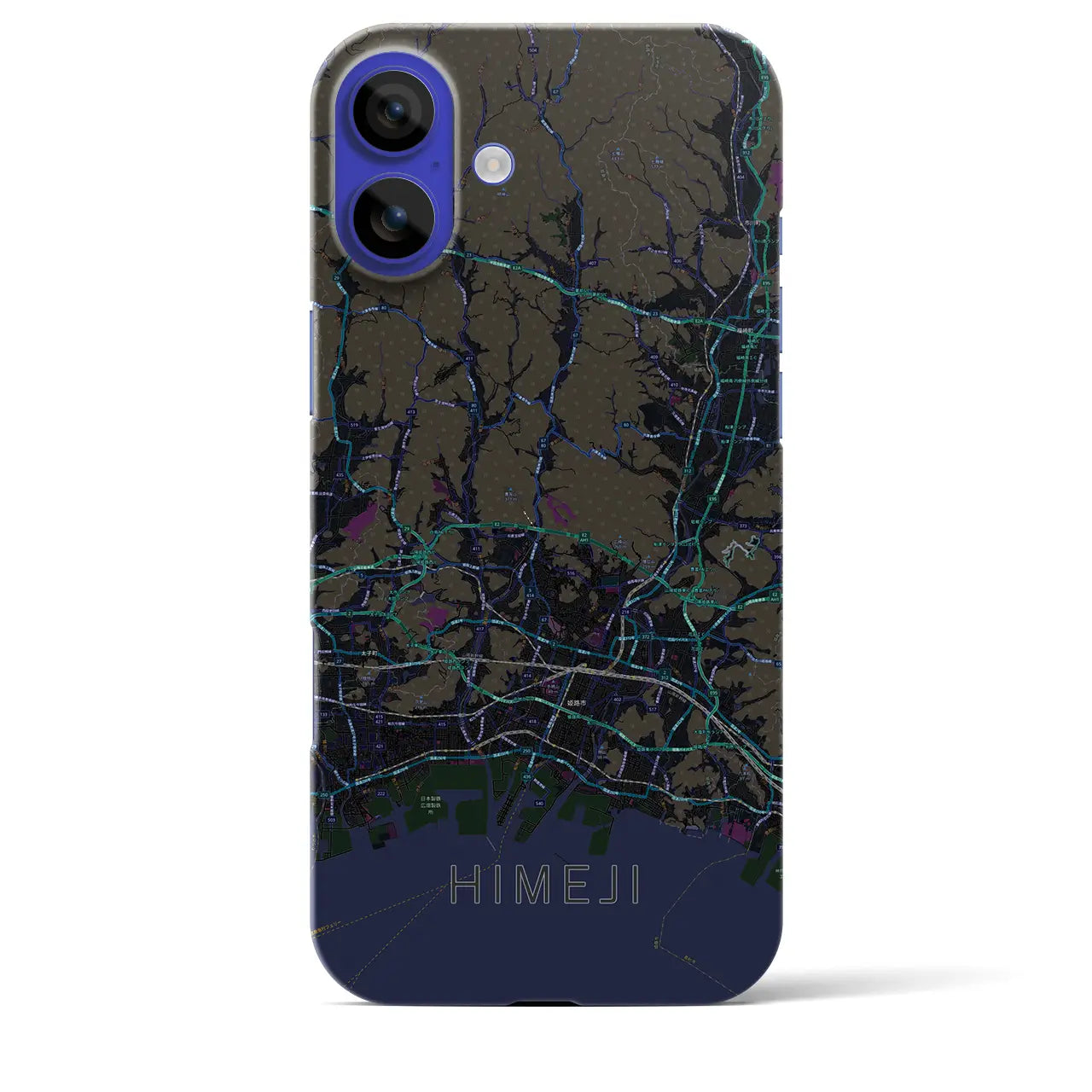 【姫路2(兵庫県)】地図柄iPhoneケース(バックカバータイプ)