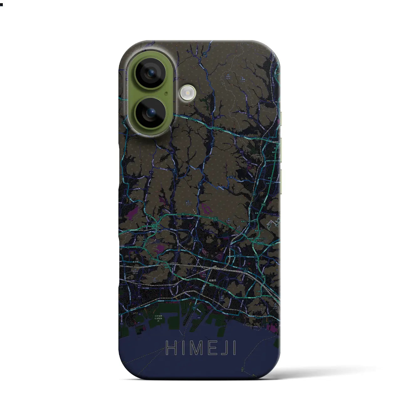 【姫路2(兵庫県)】地図柄iPhoneケース(バックカバータイプ)