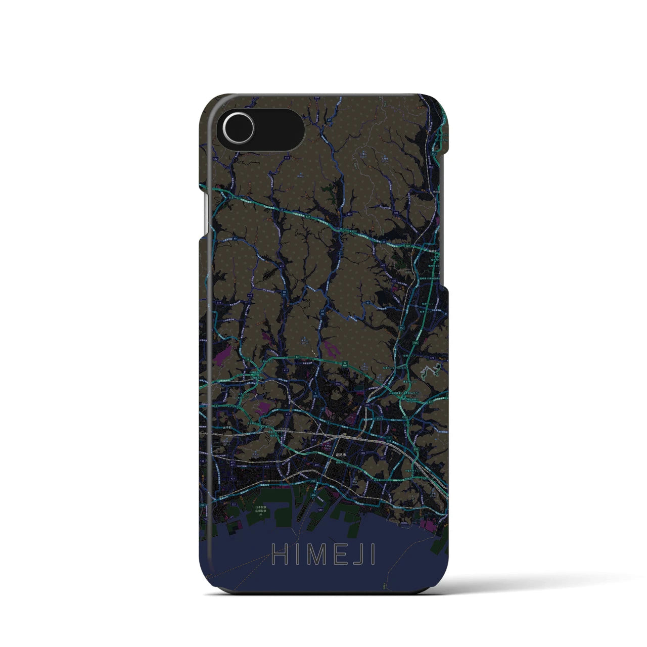 【姫路2(兵庫県)】地図柄iPhoneケース(バックカバータイプ)