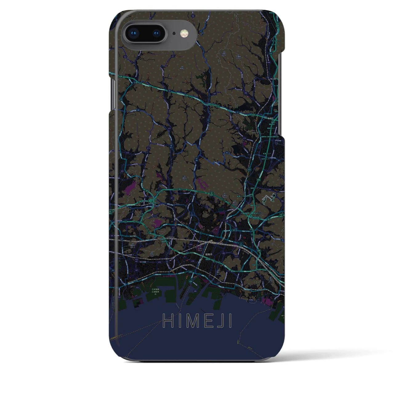 【姫路2(兵庫県)】地図柄iPhoneケース(バックカバータイプ)