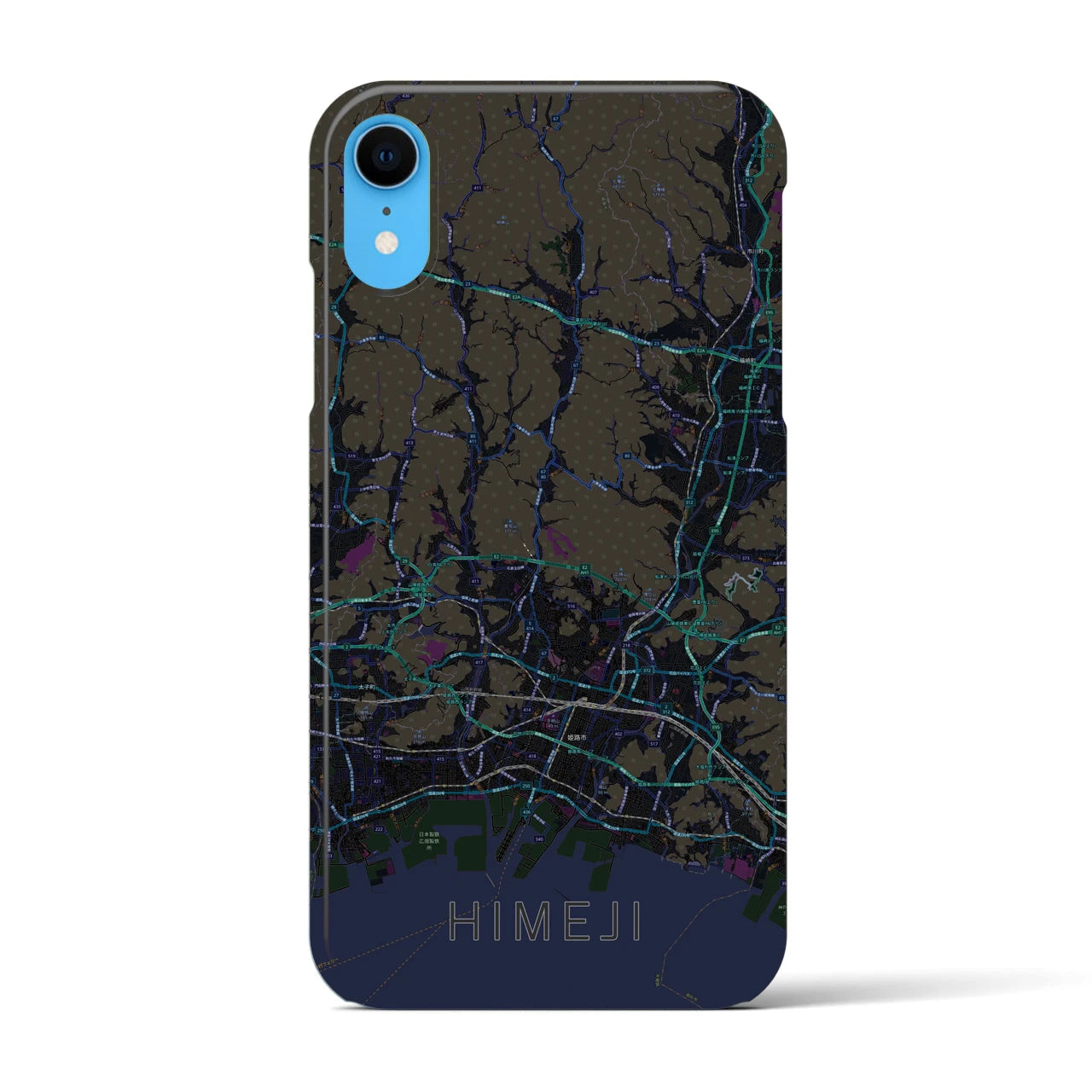 【姫路2(兵庫県)】地図柄iPhoneケース(バックカバータイプ)