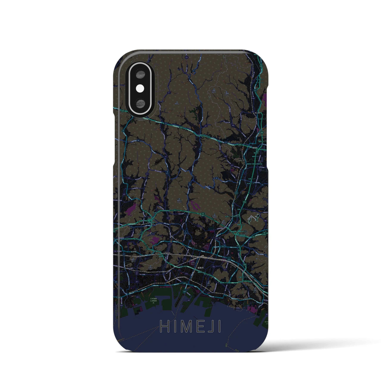 【姫路2(兵庫県)】地図柄iPhoneケース(バックカバータイプ)