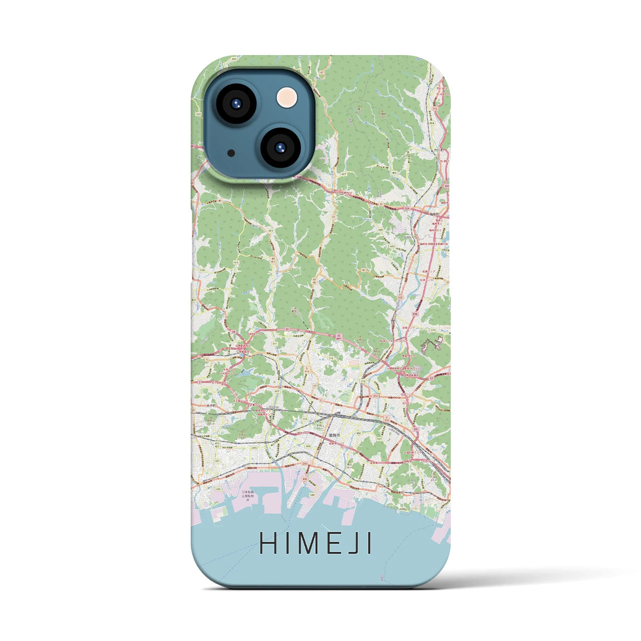 【姫路2(兵庫県)】地図柄iPhoneケース(バックカバータイプ)