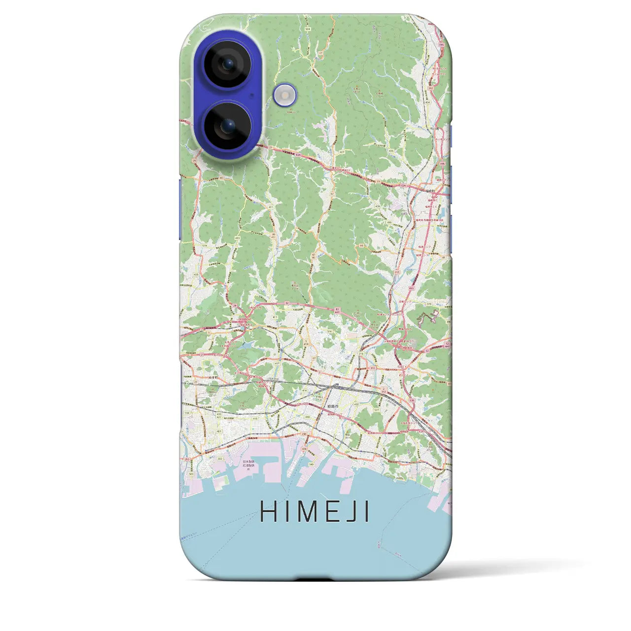 【姫路2(兵庫県)】地図柄iPhoneケース(バックカバータイプ)