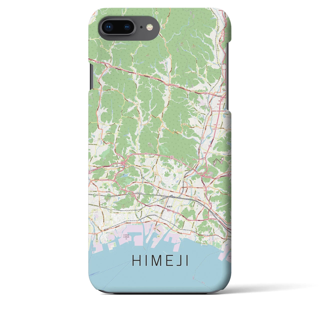 【姫路2(兵庫県)】地図柄iPhoneケース(バックカバータイプ)