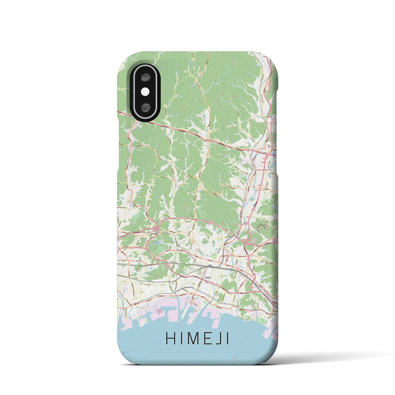 【姫路2(兵庫県)】地図柄iPhoneケース(バックカバータイプ)