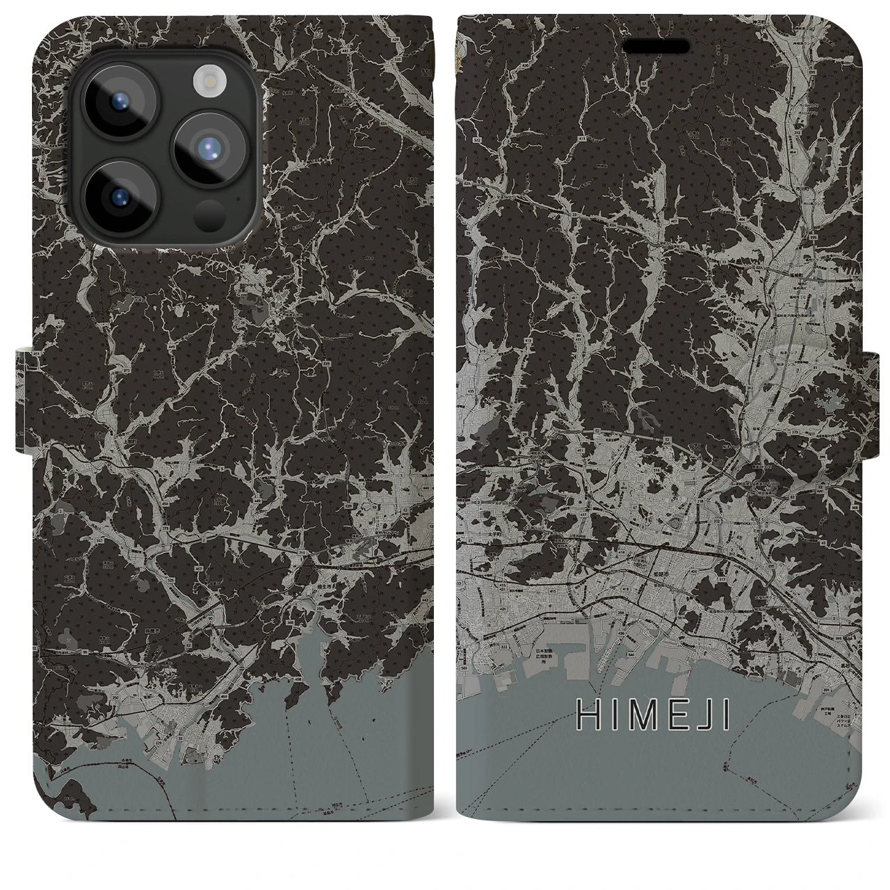 【姫路2(兵庫県)】地図柄iPhoneケース(手帳タイプ)