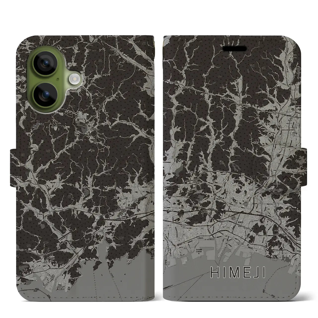 【姫路2(兵庫県)】地図柄iPhoneケース(手帳タイプ)