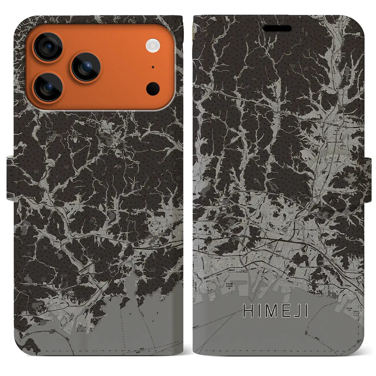 【姫路2(兵庫県)】地図柄iPhoneケース(手帳タイプ)