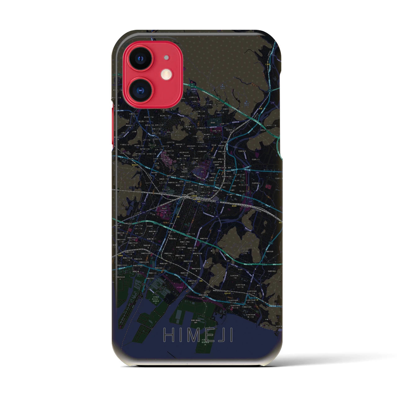 【姫路(兵庫県)】地図柄iPhoneケース(バックカバータイプ)