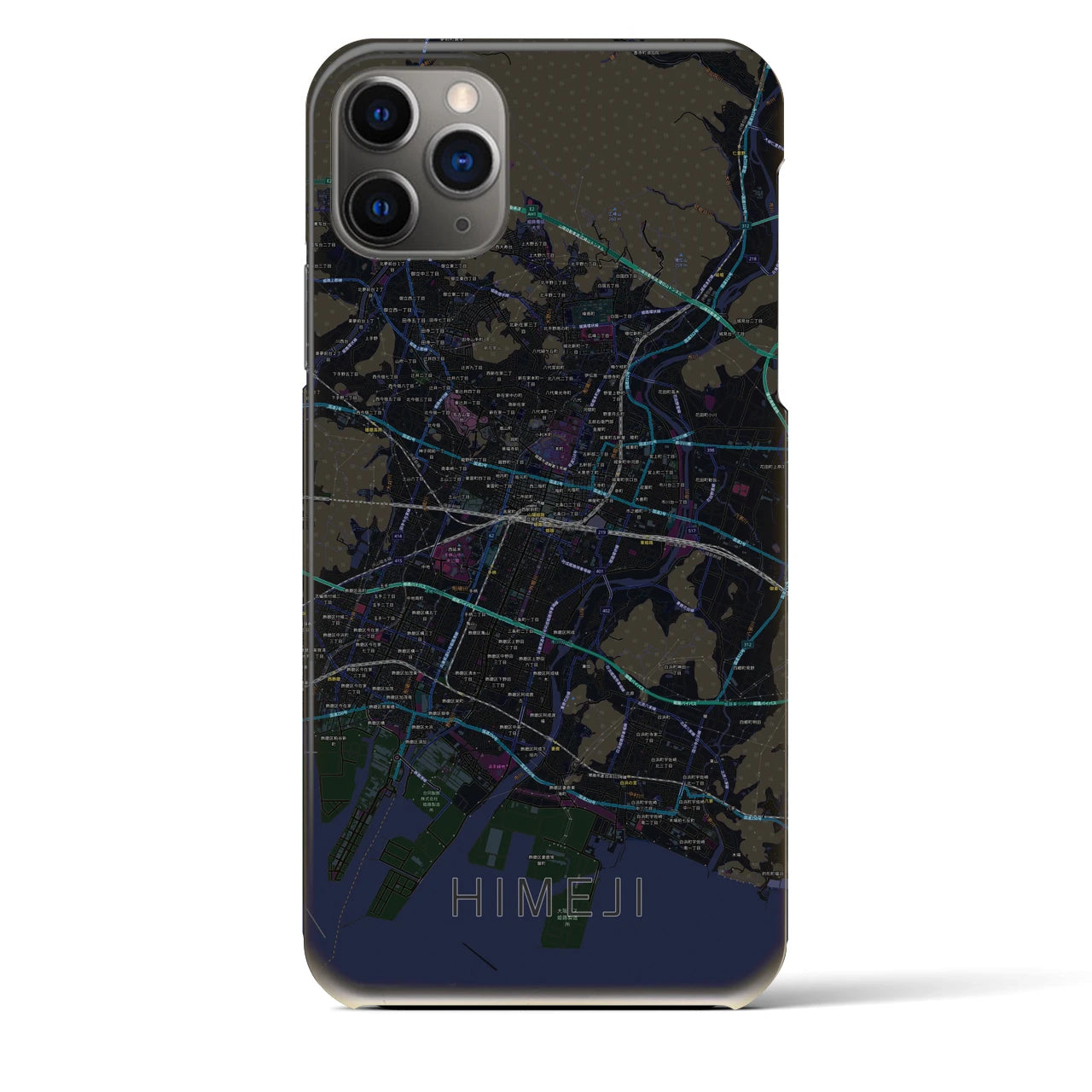 【姫路(兵庫県)】地図柄iPhoneケース(バックカバータイプ)