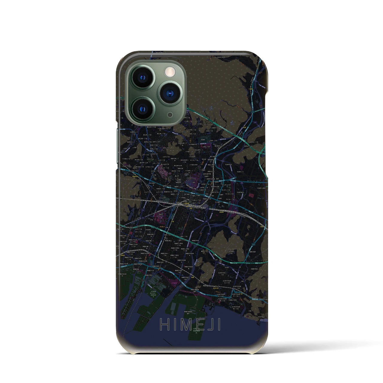 【姫路(兵庫県)】地図柄iPhoneケース(バックカバータイプ)