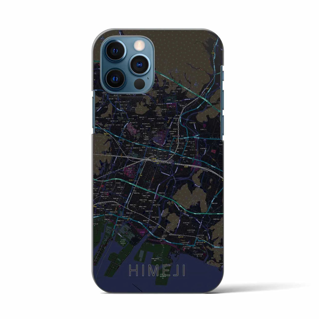 【姫路(兵庫県)】地図柄iPhoneケース(バックカバータイプ)